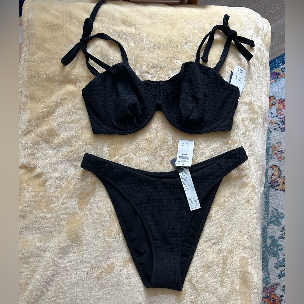 Abercrombie & Fitch Curve Love Tie Strap Cheeky Bikini